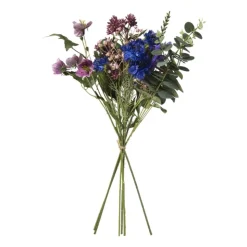 Xenos Boeket kunstbloemen - paars - 60 cm- Kunstbloemen