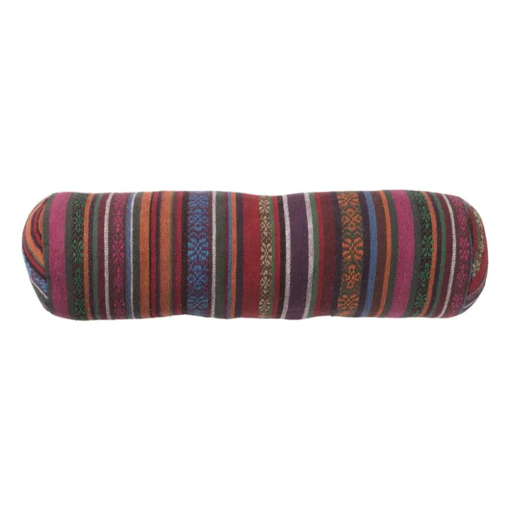 Xenos Bolster kussen Mexican - paars - 15x50 cm- Kussens
