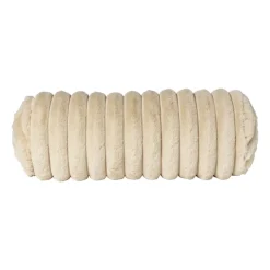 Xenos Bolster kussen rib - beige - ø15x45 cm- Kussens
