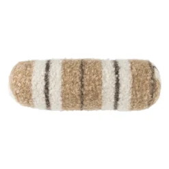 Xenos Bolster kussen ruit - bruin - ø15x42 cm- Kussens