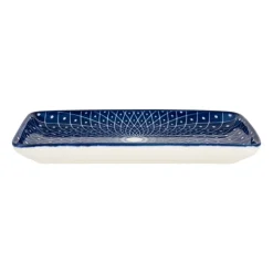 Xenos Bord blue print - diamonds - 20x11 cm- Sushi Servies|Tapasservies