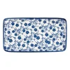 Xenos Bord blue print - flowers - 20x11 cm- Sushi Servies|Tapasservies
