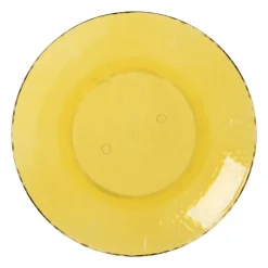 Xenos Bord dots - geel - ø20 cm- Buitenservies|Kinderservies