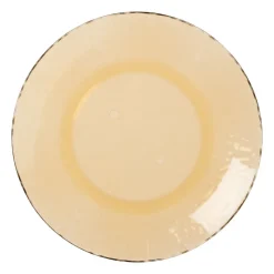 Xenos Bord dots - licht oranje - ø20 cm- Buitenservies|Kinderservies