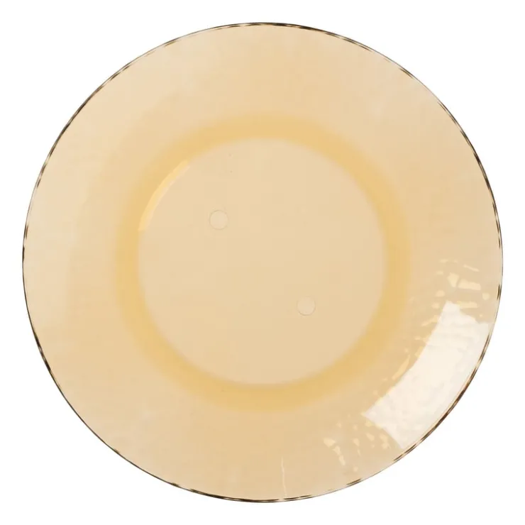 Xenos Bord dots - licht oranje - ø20 cm- Buitenservies|Kinderservies