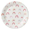 Xenos Bord Rainbow - set van 8 - ø23 cm- Wegwerpservies|Kinderfeestjes