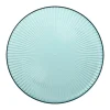 Xenos Bord streep - blauw - ø22x1.5 cm- Borden