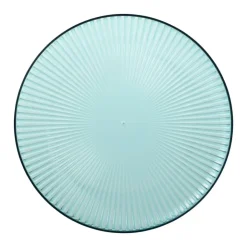 Xenos Bord streep - blauw - ø22x1.5 cm- Borden