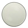 Xenos Bord streep - groen - ø22x1.5 cm- Borden