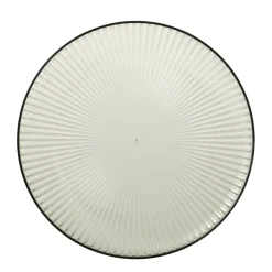 Xenos Bord streep - groen - ø22x1.5 cm- Borden