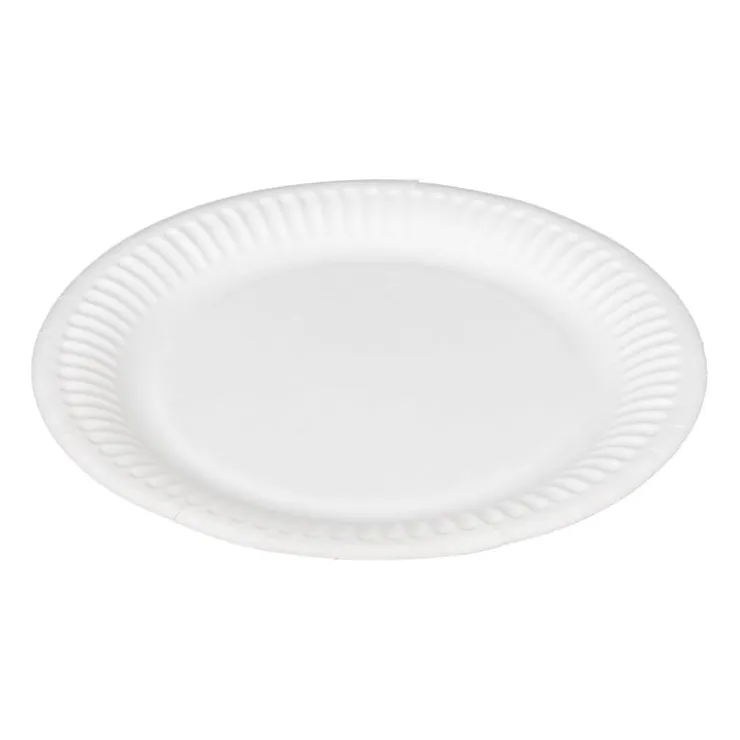 Xenos Bord wit - set van 8 - ø18 cm- Wegwerpservies