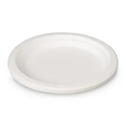 Xenos Borden bagasse - set van 8 - ø18 cm- Wegwerpservies