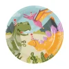 Xenos Borden dino - ø22 cm - set van 10- Wegwerpservies|Kinderfeestjes