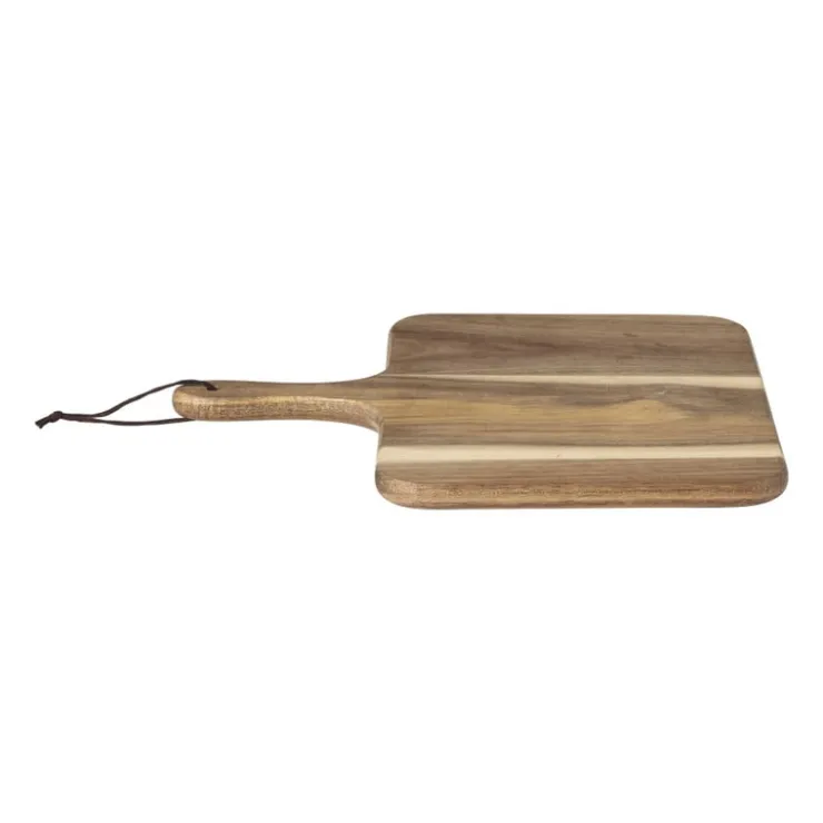 Xenos Borrelplank acacia met handvat - 34x29 cm- Borrelplanken
