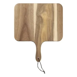 Xenos Borrelplank acacia met handvat - 34x29 cm- Borrelplanken
