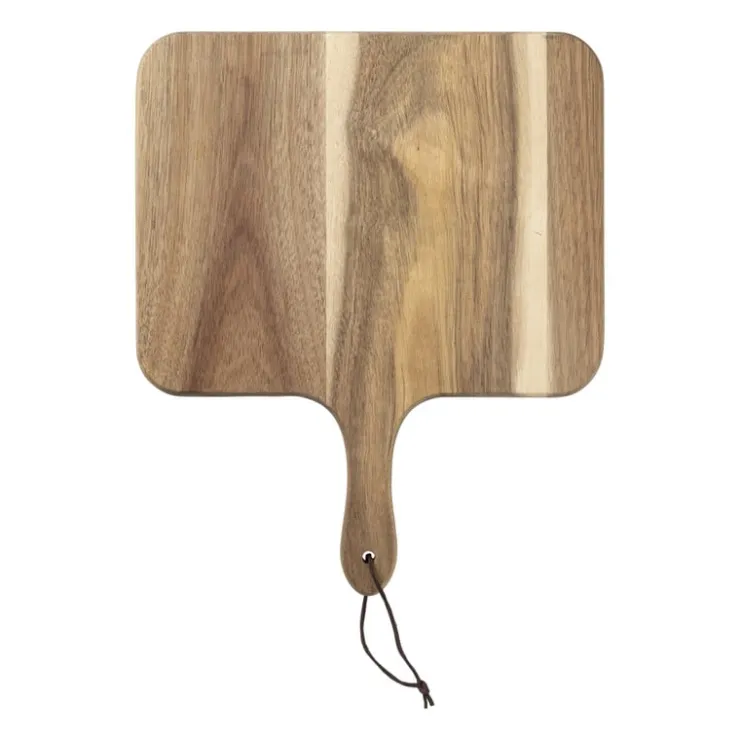 Xenos Borrelplank acacia met handvat - 34x29 cm- Borrelplanken