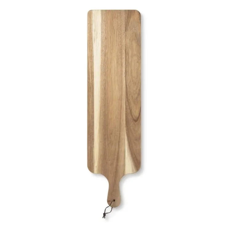 Xenos Borrelplank acacia met handvat - 70x19x1.5 cm- Borrelplanken