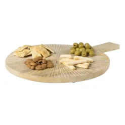 Xenos Borrelplank gestreept - rond - ø33 cm- Borrelplanken