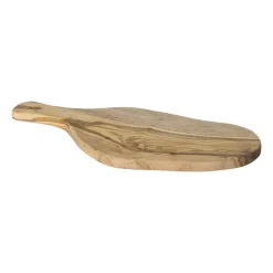 Xenos Borrelplank olijfhout groot - bruin - 41x17 cm- Borrelplanken
