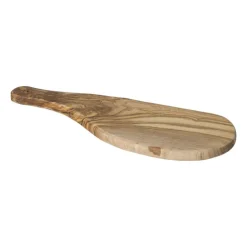 Xenos Borrelplank olijfhout medium - bruin - 35x14 cm- Borrelplanken