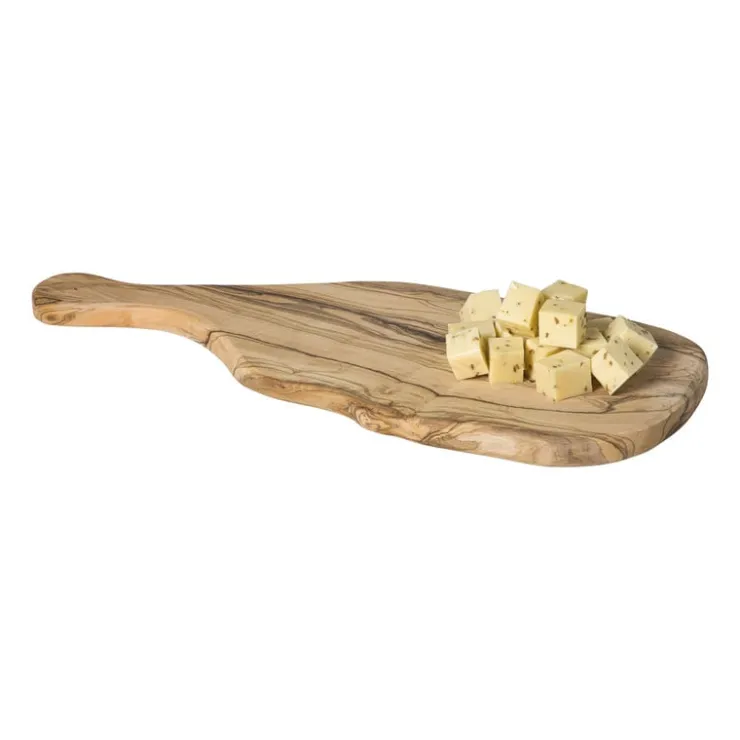 Xenos Borrelplank olijfhout XL - bruin - 46x19 cm- Borrelplanken|Kerst Bakken