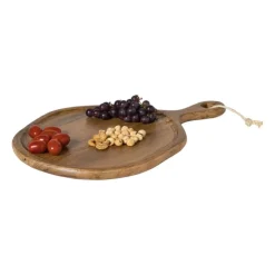 Xenos Borrelplank organisch middel - acaciahout - 46x32.5 cm- Borrelplanken|Kerstcadeaus