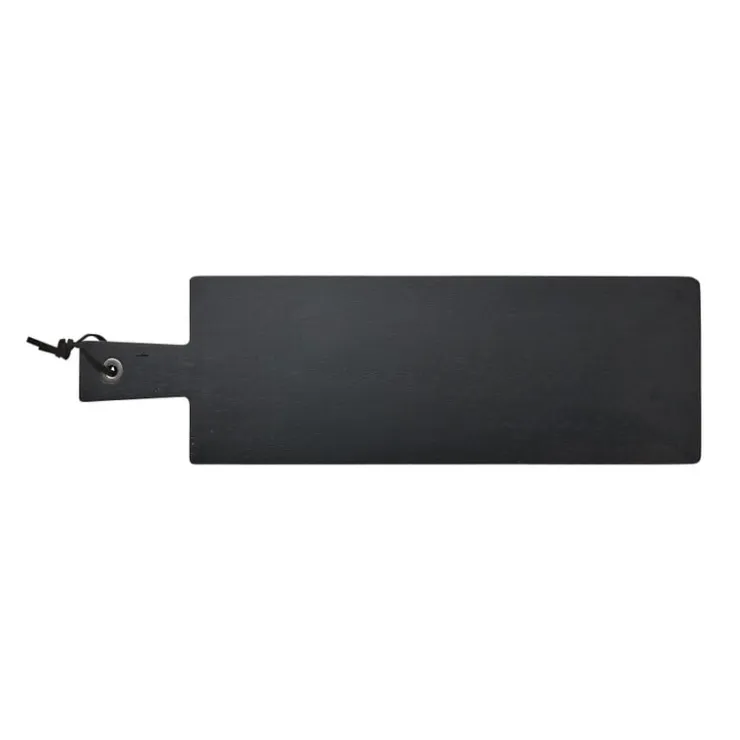Xenos Borrelplankje acacia lang zwart- 50,8x15,2 cm- Borrelplanken|Sushi Servies