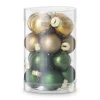 Xenos Box met kerstballen - groen - ø2.5 cm - set van 16- Kerstballen