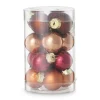 Xenos Box met kerstballen - rood - ø2.5 cm - set van 16- Kerstballen