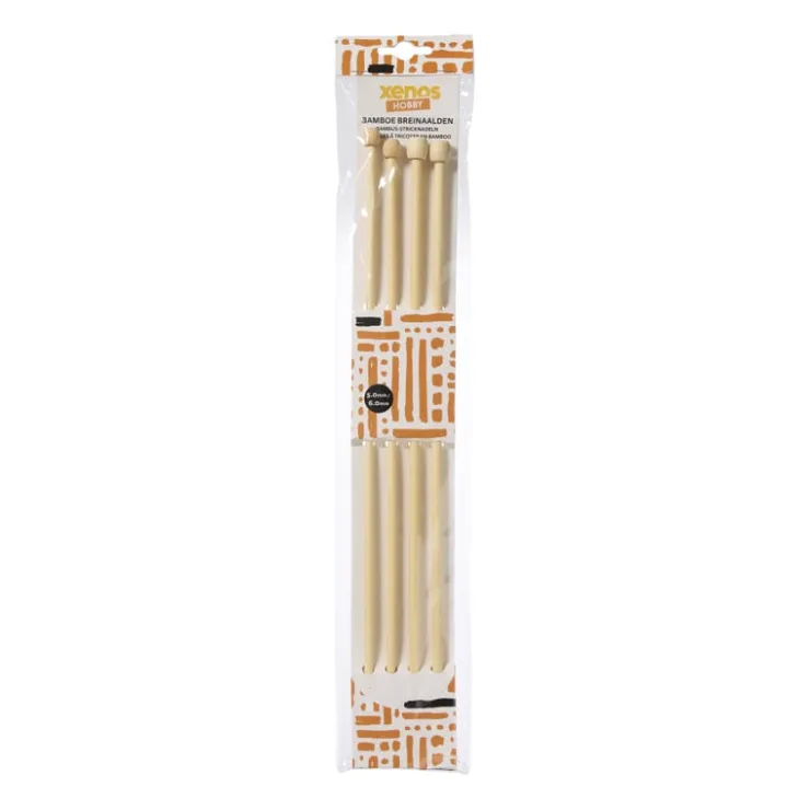 Xenos Breinaalden 5 & 6 mm - bruin - set van 2- Haaknaalden