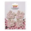 Xenos Brides babes buttons - roze - set van 4- Bruiloft