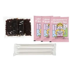 Xenos Bubble tea kit - strawberry- Thee|Kerstcadeaus