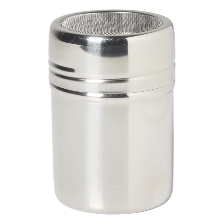 Xenos Cacaostrooier - zilver - ø5,5x8,2 cm- Koffie Accessoires