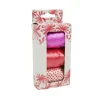 Xenos Cadeaulinten mix - rood/roze/wit - set van 3- Cadeaulinten
