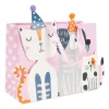 Xenos Cadeautasje cats & dogs - roze - 18x21 cm- Cadeautasjes