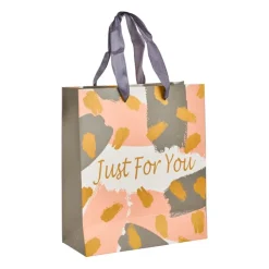 Xenos Cadeautasje just for you - grijs - 18x21 cm- Cadeautasjes|Kerst Inpakken