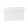 Xenos Cadeauzakjes organza - wit - 5 stuks- Knutselspullen|Cadeauzakjes