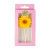 Xenos Caketopper bloem - geel- Kinderfeestjes|Taartdecoratie
