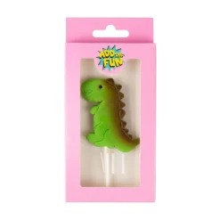 Xenos Caketopper dino - groen- Kinderfeestjes|Taartdecoratie