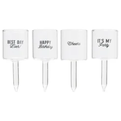 Xenos Caketopper shotglazen - set van 4- Cake Toppers