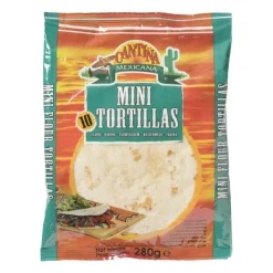 Xenos Cantina mexicana mini tortilla's - set van 10- Mexicaanse Keuken|Pasta, Rijst En Wraps