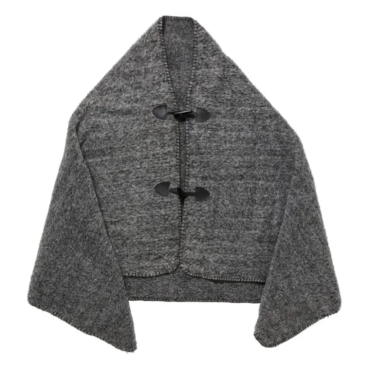 Xenos Cape gemeleerd - grijs - 150x70 cm- Winterartikelen