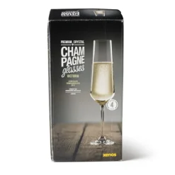 Xenos Champagne glazen kristal - 200 ml - set van 4- Glazensets|Champagneglazen