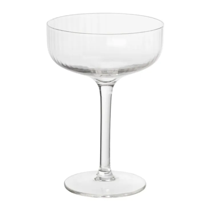 Xenos Champagnecoupe ribbel - glas - 200 ml- Champagneglazen