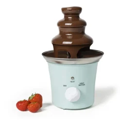 Xenos Chocolade fontein - blauw - ø15x23.7 cm- Kerstcadeaus