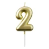 Xenos Cijferkaars 2 - goud- Taartkaarsjes|Kinderfeestjes