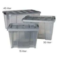 Xenos Clipbox - 15 liter - 27x35x24 cm- Opbergboxen