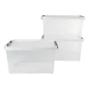 Xenos Clipbox 25 liter - 31x42x23 cm - set van 3- Opbergboxen