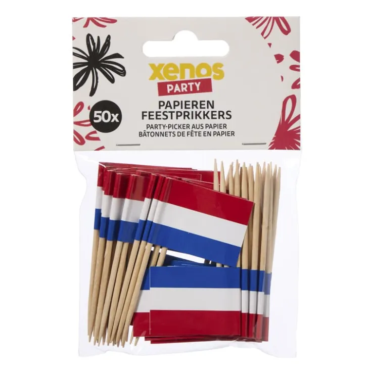 Xenos Cocktail prikkers Holland - set van 50- Prikkers