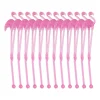 Xenos Cocktail roerstaafjes - flamingo - set van 12- Wegwerpservies|Buitenservies